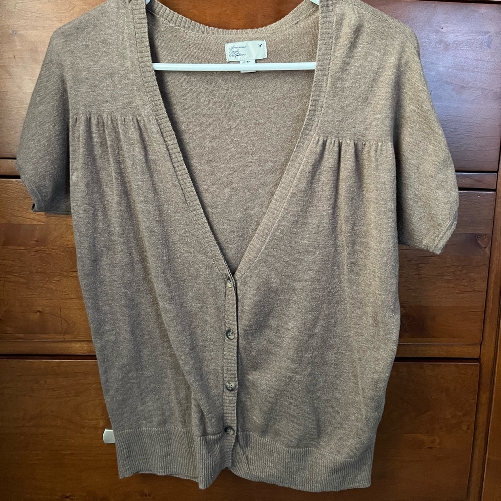 American Eagle short sleeve Cardigan Sweater